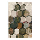 Bild 1 von Esprit Webteppich 80/150 cm grün, multicolor, dunkelgrün, olivgrün , Modernina , Textil , Graphik , 80x150 cm , für Fußbodenheizung geeignet, in verschiedenen Größen erhältlich, Fasern thermo