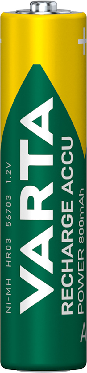 Bild 2 von Varta Recharge Accu Power Micro AAA NiMH 800mAh, 2er-Pack