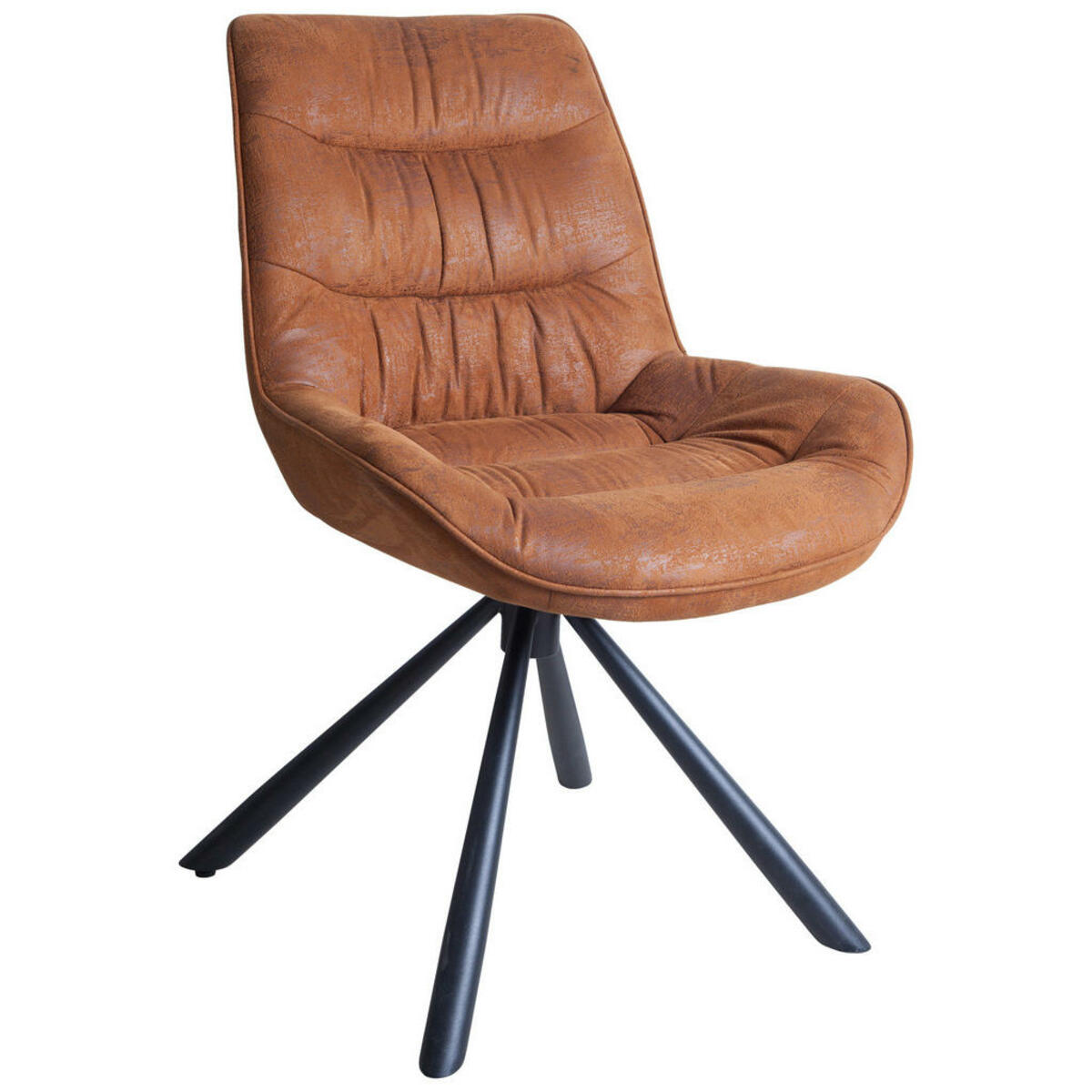 Bild 1 von Hom`in Stuhl struktur braun, schwarz , Heiko    -Hom In- , Metall , 57.50x85x64 cm , pulverbeschichtet,Struktur , Sitzfläche 360° drehbar , 001971008402