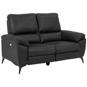 XXXLutz Zweisitzer-sofa lederlook, mikrofaser grau , Rana , Textil , 2-Sitzer , 160x102x96 cm , pulverbeschichtet,Lederlook, Mikrofaser , motorische Relaxfunktion , 001749050802