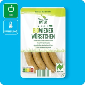 NUR NUR NATUR Bio-Wiener Würstchen, Naturland-zertifiziert