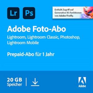 Adobe Creative Cloud Photography Plan 1 Jahr Abo DE - Aktion*
