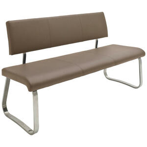 Livetastic Sitzbank, Cappuccino, Metall, Kunststoff, 175x86x59 cm, mit Rückenlehne, Esszimmer, Bänke, Sitzbänke