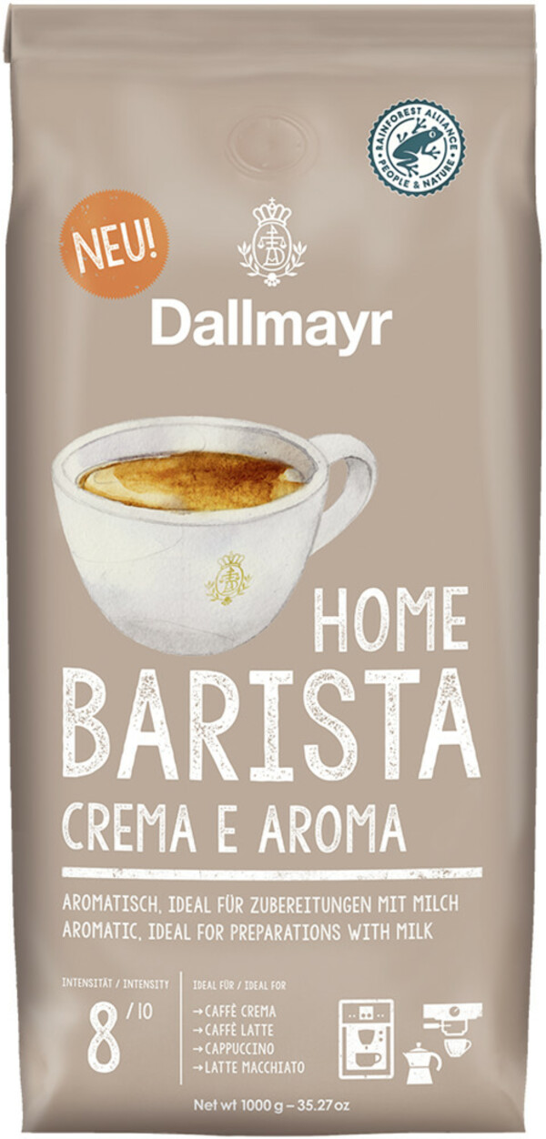 Bild 1 von Dallmayr Home Barista Crema E Aroma ganze Bohnen 1KG