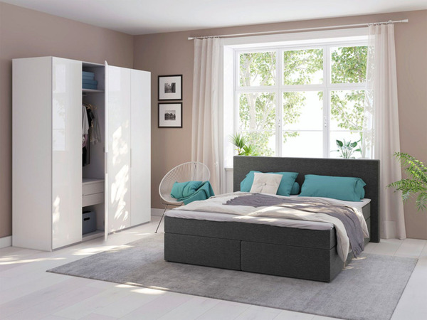 Bild 4 von SUN GARDEN Boxspringbett »DARWIN«, Komfortschaum-Topper, Federkernmatratze und Kopfteil