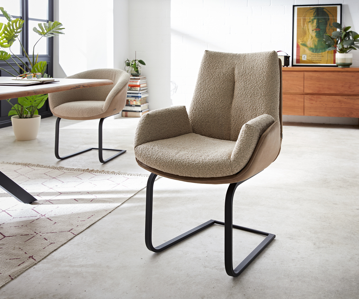 Bild 1 von Freischwinger Clea-Flex Materialmix Schlamm Freischwinger flach Schwarz