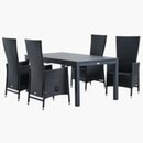 Bild 1 von VATTRUP L170/273 Tisch + 4 SKIVE Stuhl schwarz