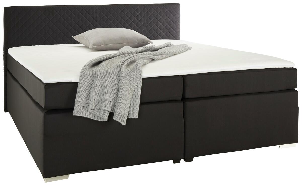 Bild 1 von Boxspringbett Mali New Schwarz ca. 160x200cm, Schwarz