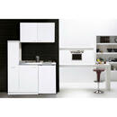 Bild 1 von MID.YOU Miniküche e-geräte, spüle , Respekta Mk130Wossv , Weiß , Metall , 130 cm , Melamin,Nachbildung , links aufbaubar, rechts aufbaubar , 001899006801