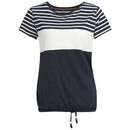Bild 1 von Damen T-Shirt mit Tunnelzug WEISS / BLAUGRAU