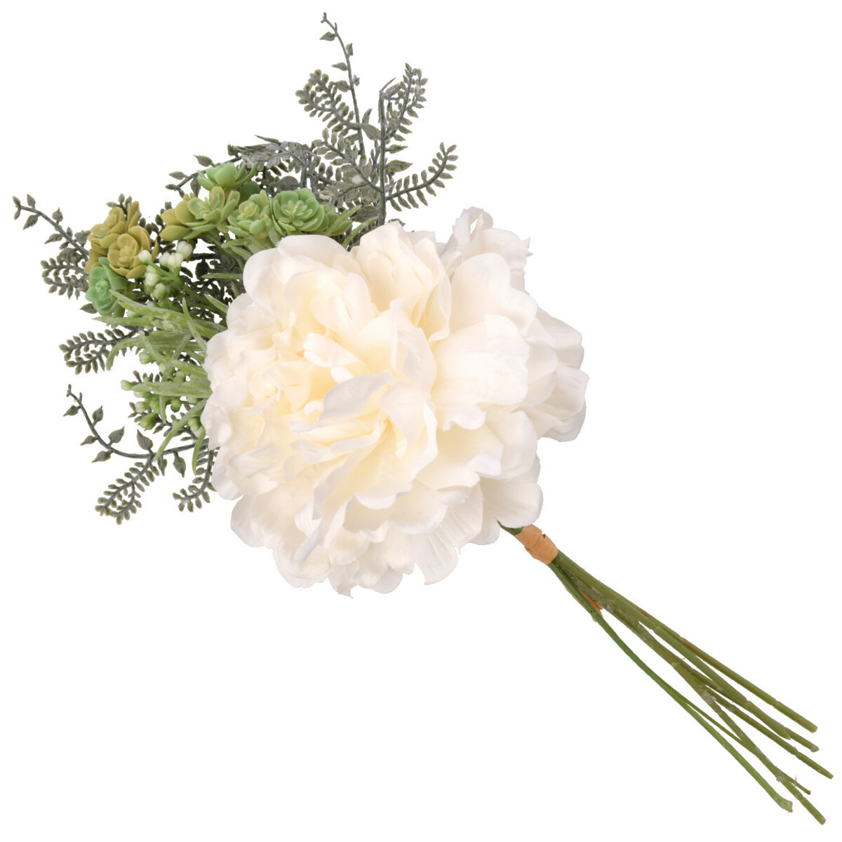 Bild 1 von Kunstblume Pfingstrosenstrauß 36 cm WEISS