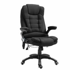 Vinsetto Bürostuhl mit Massage- und Wärmefunktion 67 x 67 x 116–126 cm (BxTxH)   Chefsessel Massagesessel Bürosessel PC-Stuhl