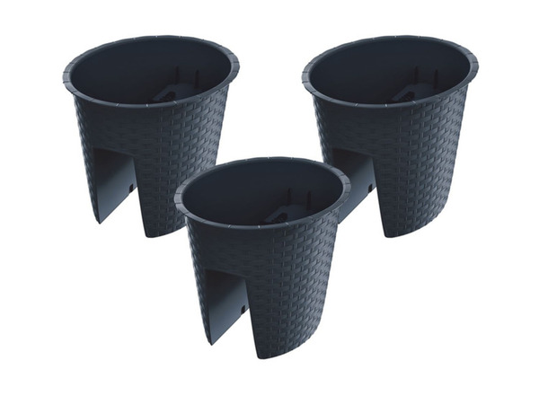 Bild 2 von Prosperplast Geländertopf »Ratolla Railing«, im praktischen 3er Set, in Rattanoptik