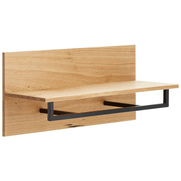 Bild 1 von Linea Natura Garderobenpaneel wildeiche furniert eichefarben , Signum , Holz , 85x30x32 cm , geölt,Echtholz , Hutablage, Kleiderstange , 002054001705