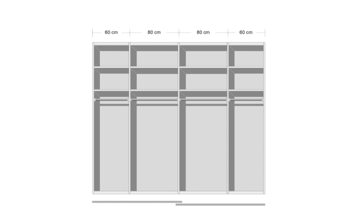 Bild 2 von Mondo - Schwebetürenschrank Ajana, grau, 280 x 223 cm