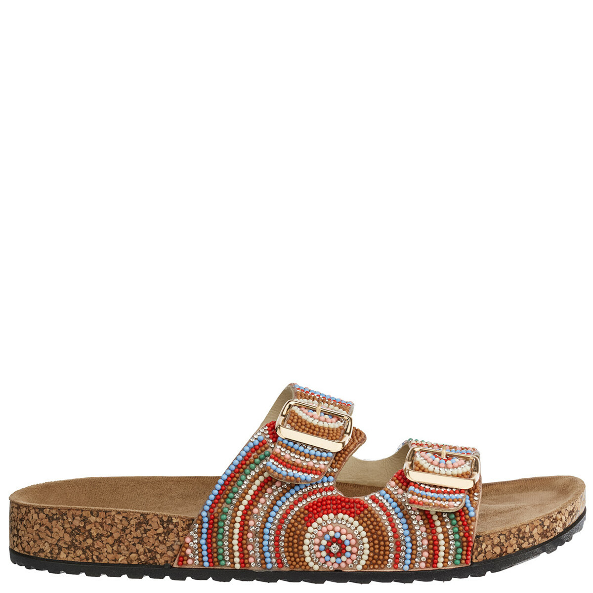 Bild 1 von Damen Sandalen mit Perlen BRAUN