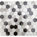 Bild 1 von Mosaikfliese 'Easyglue' silber-schwarz 30 x 30 cm
