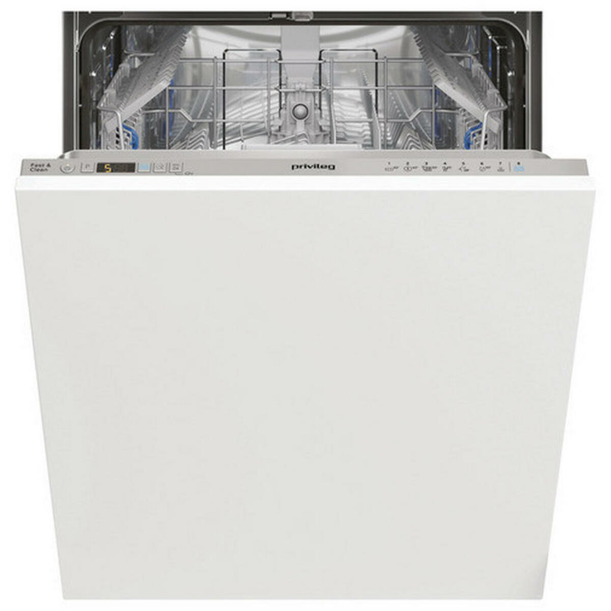 Bild 1 von Privileg Geschirrspüler Rcic 3C24 A S, Edelstahl, Metall, Kunststoff, 55.5x82x59.8 cm, Kindersicherung, AquaStop, Salzmangelanzeige, Klarspülmangelanzeige, Besteckkorb, automatische Türöffnung, g