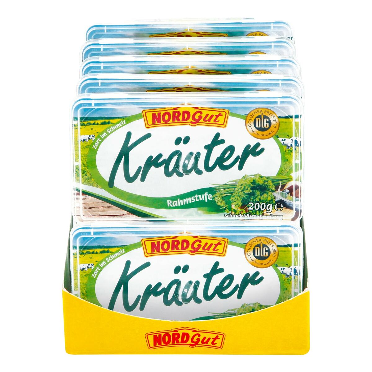 Bild 1 von Nordgut Schmelzkäsezubereitung Kräuter 200 g, 10er Pack