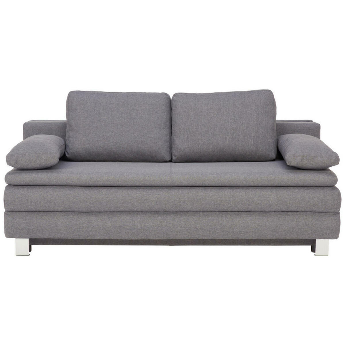 Bild 1 von Carryhome Boxspringsofa flachgewebe grau , Genf , Textil , 2-Sitzer , 202x96x105 cm , Flachgewebe , Liegefunktion , 002991002901