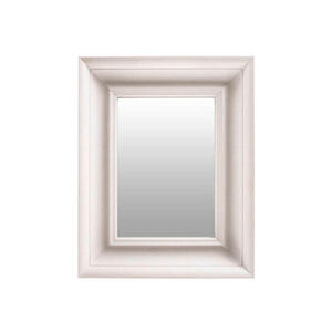 XXXLutz Wandspiegel weiß , An67I-Wht , Kunststoff, Glas , 36.5x45.5x5.2 cm , 005937012804
