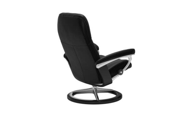 Bild 4 von Stressless - Leder Ruhesessel Consul (M), Batick Black, Signature Schwarz/Chrom Gestell