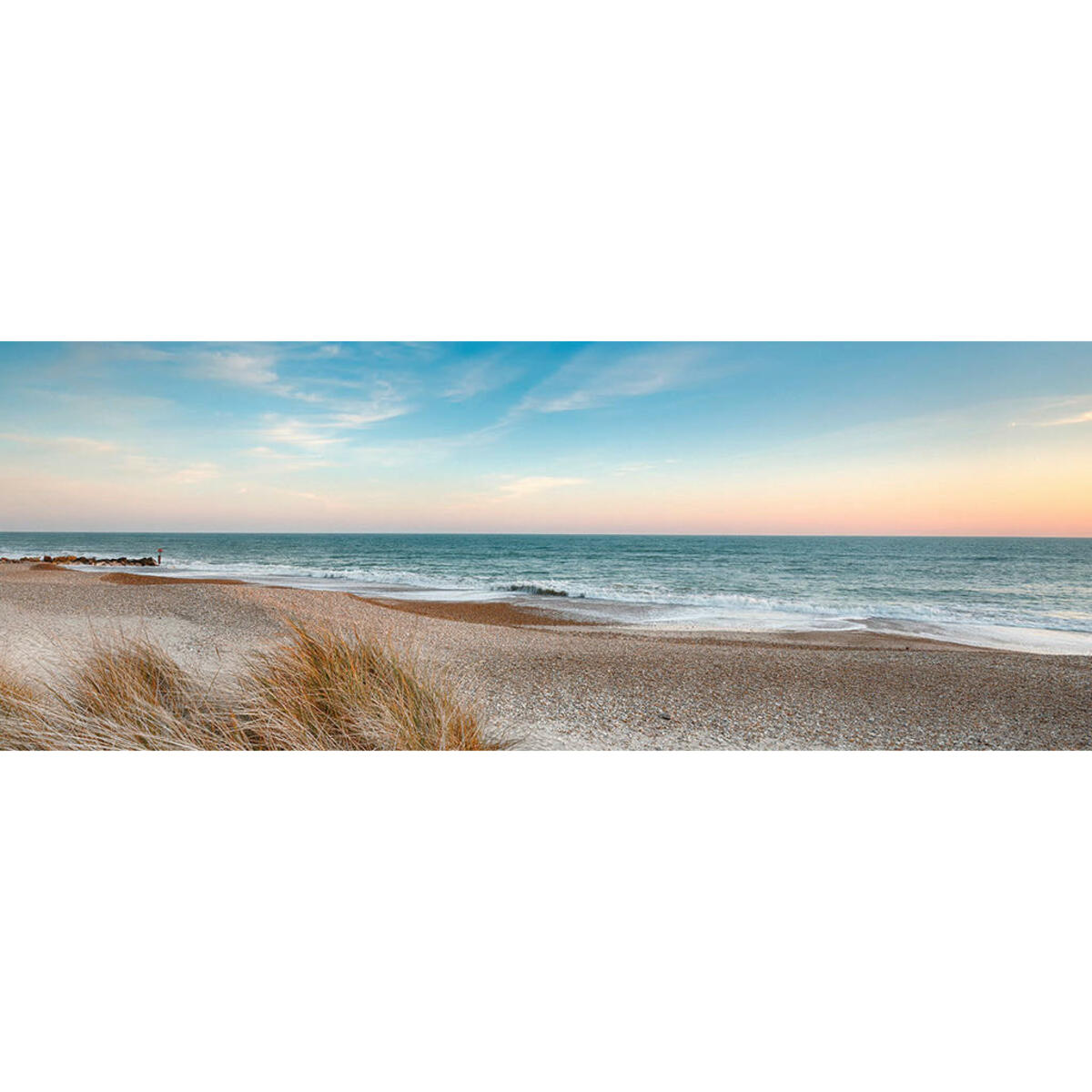 Bild 1 von Euroart Glasbild strand & meer , Gb-Stm1069 , Schwarz, Weiß , Glas , 30x80 cm , glänzend , Fotografie, einfache und schnelle Anbringung, glänzend , 005721067701