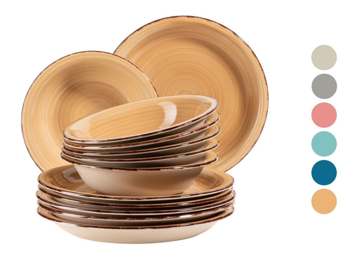 Bild 1 von MÄSER Serie Lumaca, Tafelservice 12-tlg, Keramik Geschirr-Set für 6 Personen