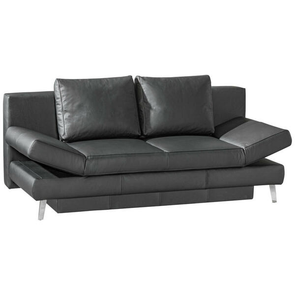 Bild 1 von Livetastic Schlafsofa echtleder schwarz , Lavinia , Leder , Uni , 2-Sitzer , 200x85x90 cm , pigmentiert , Bettkasten erhältlich, Fußauswahl, Lederauswahl, Schlafen auf Sitzhöhe , 002469016101