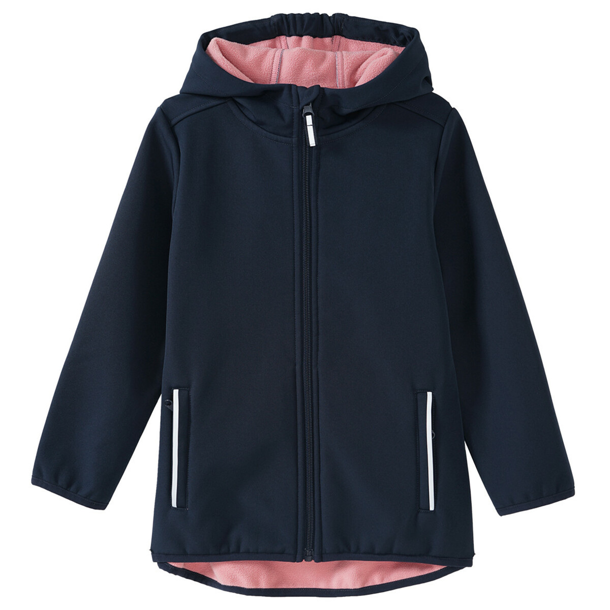 Bild 1 von Mädchen Softshelljacke mit Kapuze DUNKELBLAU / ROSA