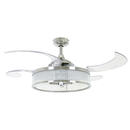 Bild 1 von XXXLutz Deckenventilator , 212929 Fanaway Corbelle , Metall , 40 cm , glänzend , Fernbedienung, Sommerbetrieb, Winterbetrieb, geräuscharm, einfache Installation , 006365002402