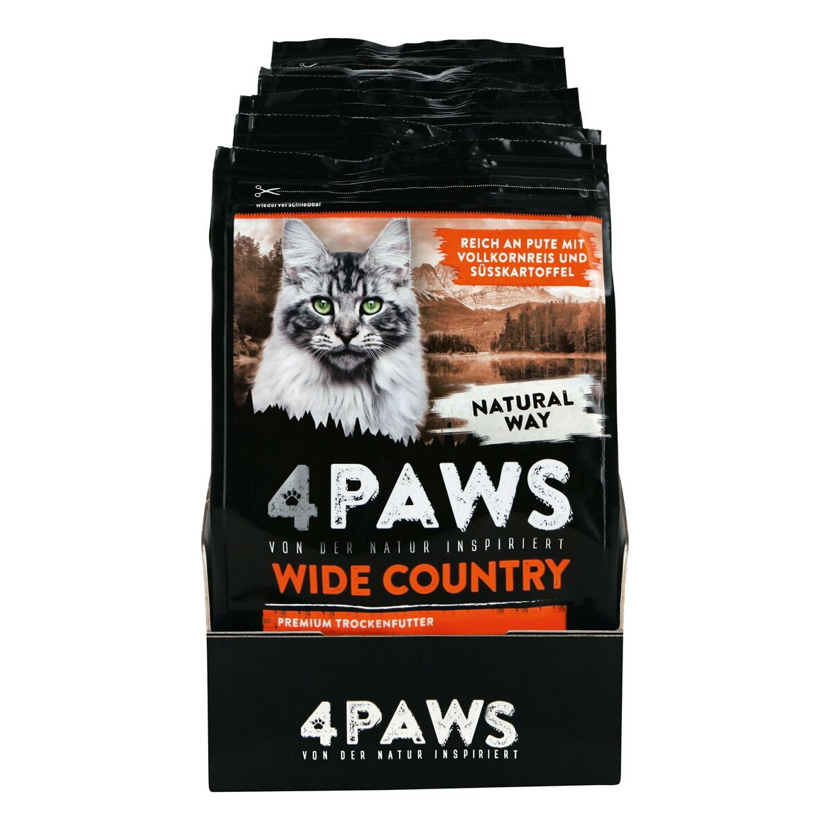 Bild 1 von 4 PAWS Katzentrockennahrung Pute 400 g, 6er Pack