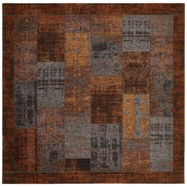 Bild 1 von Novel Flachwebeteppich 200/200 cm kupferfarben , Patch , Textil , Vintage , 200x200 cm , in verschiedenen Größen erhältlich , 004063009069