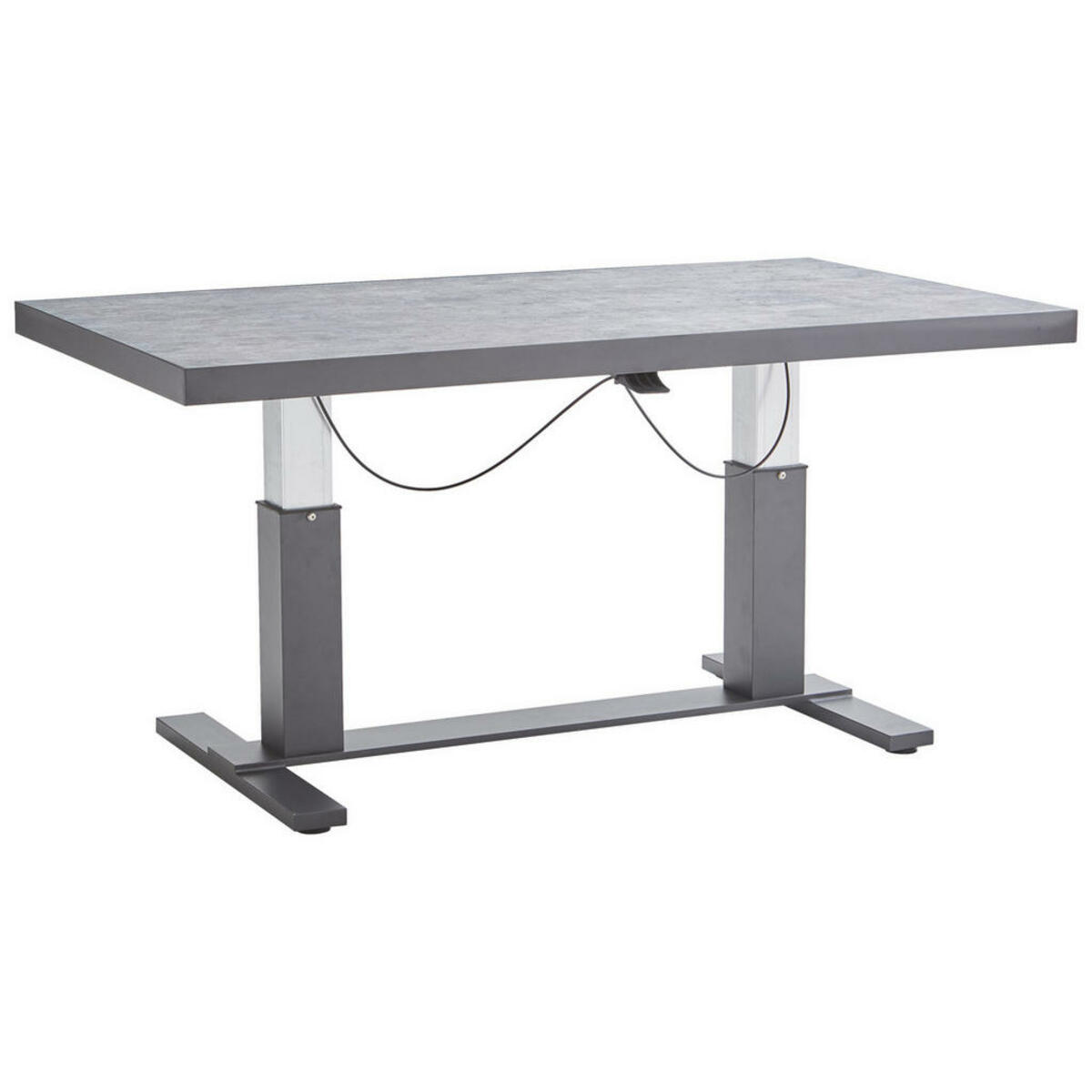 Bild 1 von Amatio Loungetisch anthrazit, hellgrau , Luzern Vario , Metall, Glas , 80x50(70)x140 cm , pulverbeschichtet , höhenverstellbar , 002145002607