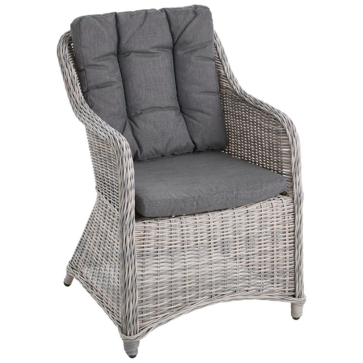 Bild 1 von Ambia Garden Gartensessel kunststoffgeflecht aluminium hellgrau, dunkelgrau , SAN Leone , Metall, Kunststoff, Textil , 65x75x92 cm , pulverbeschichtet,matt,Webstoff , 002004001901