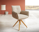 Bild 1 von Drehstuhl Nela-Flex Materialmix Schlamm Holzgestell kantig Natur 180° drehbar