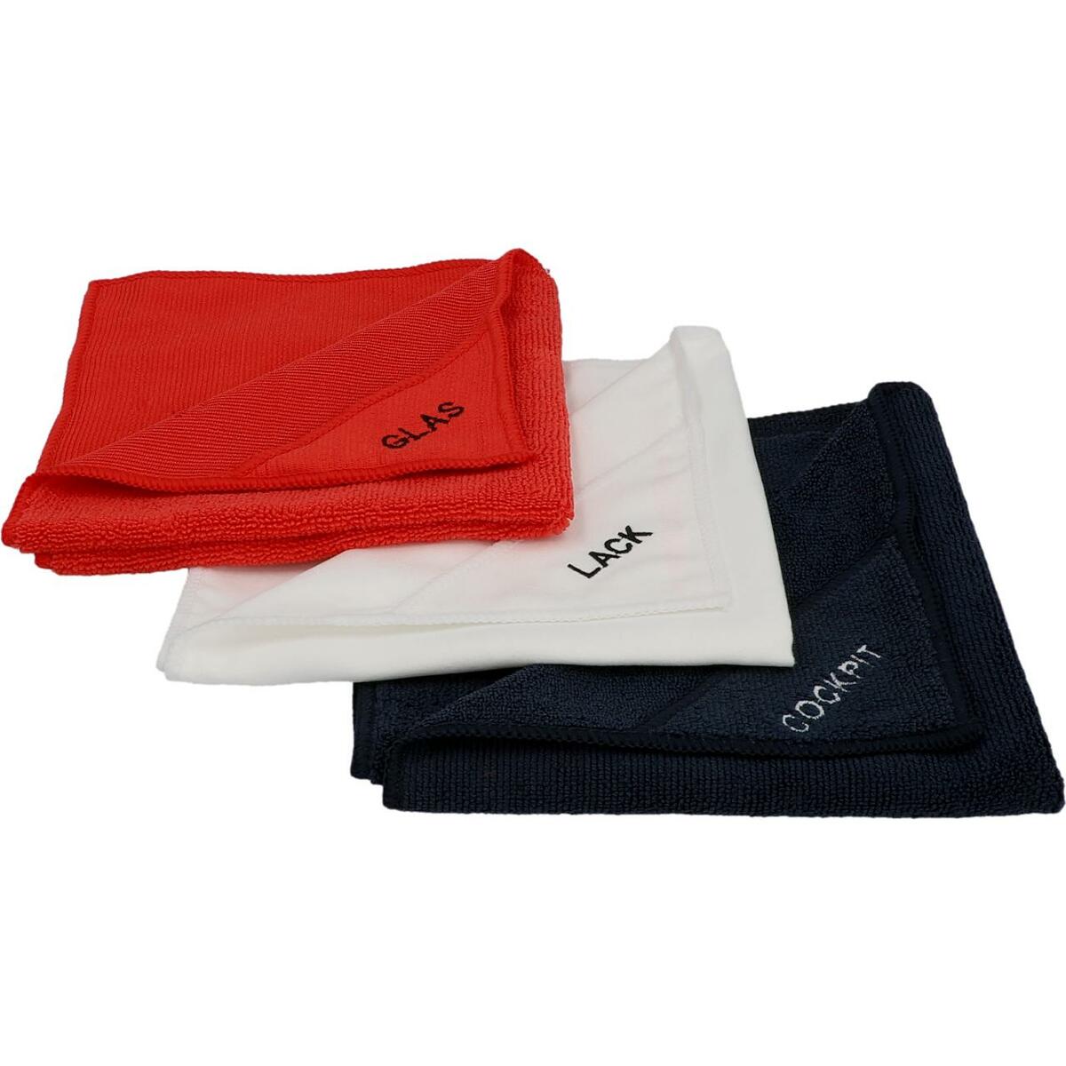 Bild 1 von Nigrin Microfasertuch- Set für Lack, Glas, Cockpit