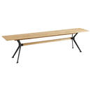 Bild 1 von Linea Natura Sitzbank eiche hartholz schwarz, eichefarben , Düsseldorf , Holz, Metall , 3-4-Sitzer , 220x45x35 cm , pulverbeschichtet,geölt,Echtholz , 000415000110