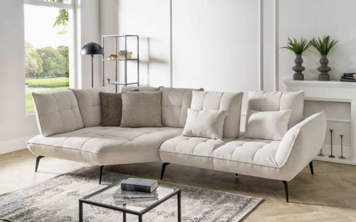 Bild 2 von Vito - Wohnlandschaft Ticona, creme, inkl. Sitztiefenverstellungen