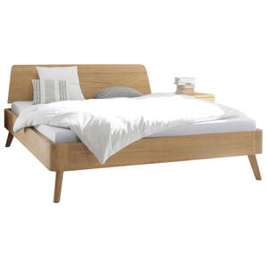 Hasena Bett eiche massiv , Oak-Bianco , Eichefarben , Holz , 140x200 cm , geölt, gebürstet,Echtholz , Über- und Sondergrößen erhältlich, in verschiedenen Größen erhältlich,Über- und Sonderg