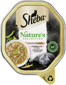 Sheba Nature's Collection in Sauce mit Lachs garniert mit Erbsen 85G