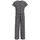 Bild 1 von Damen Jumpsuit mit Bindegürtel DUNKELBLAU / CREME