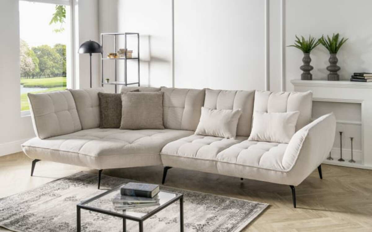 Bild 1 von Vito - Wohnlandschaft Ticona, creme, inkl. Sitztiefenverstellungen