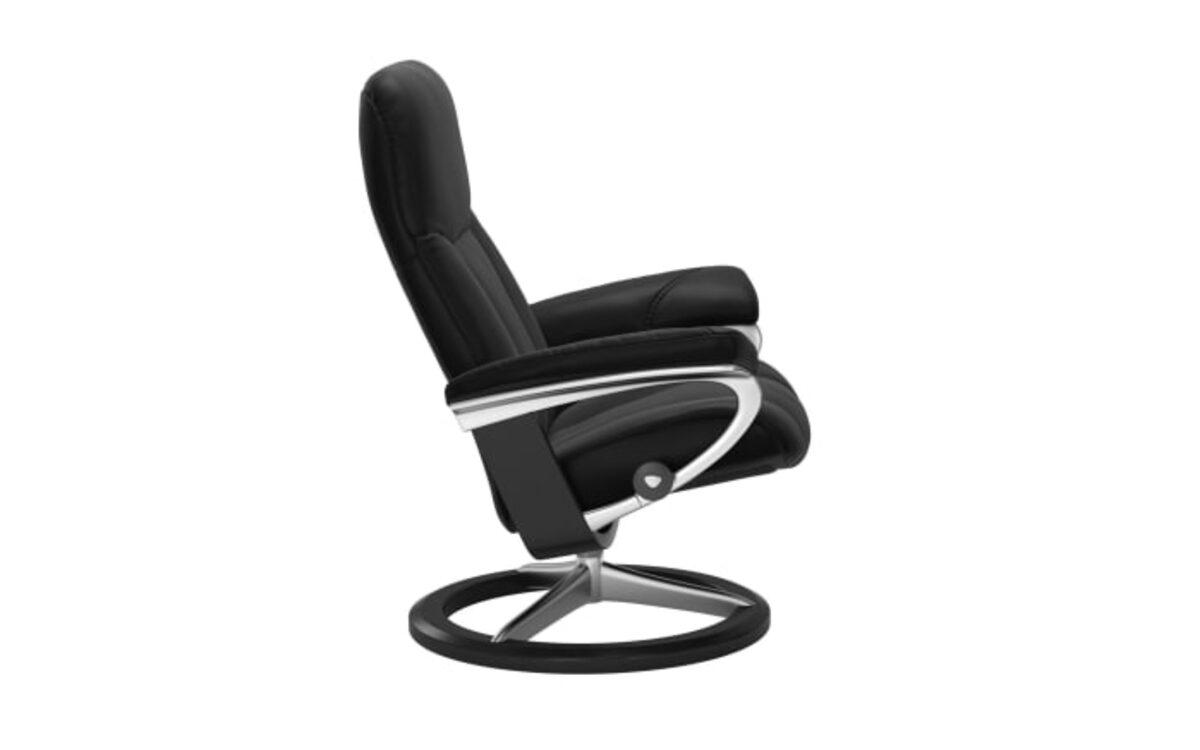 Bild 3 von Stressless - Leder Ruhesessel Consul (M), Batick Black, Signature Schwarz/Chrom Gestell