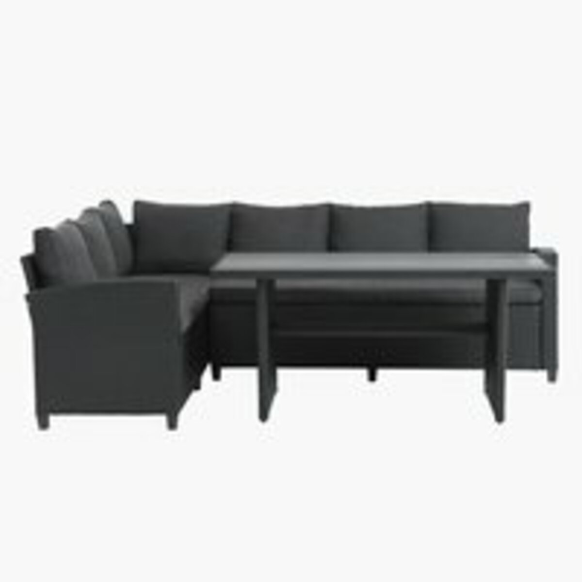 Bild 1 von Lounge-Set AGERMOSE 6 Personen Stauraum schwarz