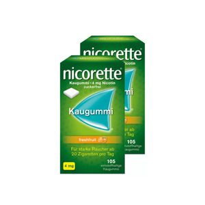 Nicorette 4 mg freshfruit Kaugummi Doppelpack 1 St