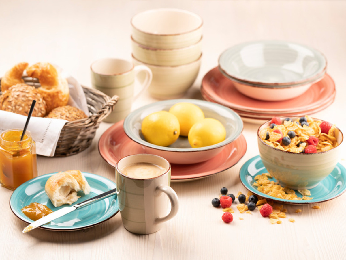 Bild 2 von MÄSER Serie Lumaca, Tafelservice 12-tlg, Keramik Geschirr-Set für 6 Personen