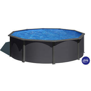 Gre Pool-Set, Anthrazit, Metall, 120 cm, Freizeit, Pools und Wasserspaß, Pools, Aufstellpools