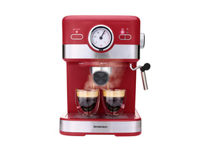 SILVERCREST® Espressomaschine Siebträger »SEM 1100 C5«, 1100 W, rot