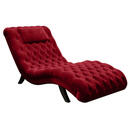 Bild 1 von Ambia Home Relaxliege samt rot , Lord   -Ambia Home- , Textil , Eiche , massiv , 1-Sitzer , 73x75x163 cm , lackiert,Samt,Echtholz , Stoffauswahl , 002307016701